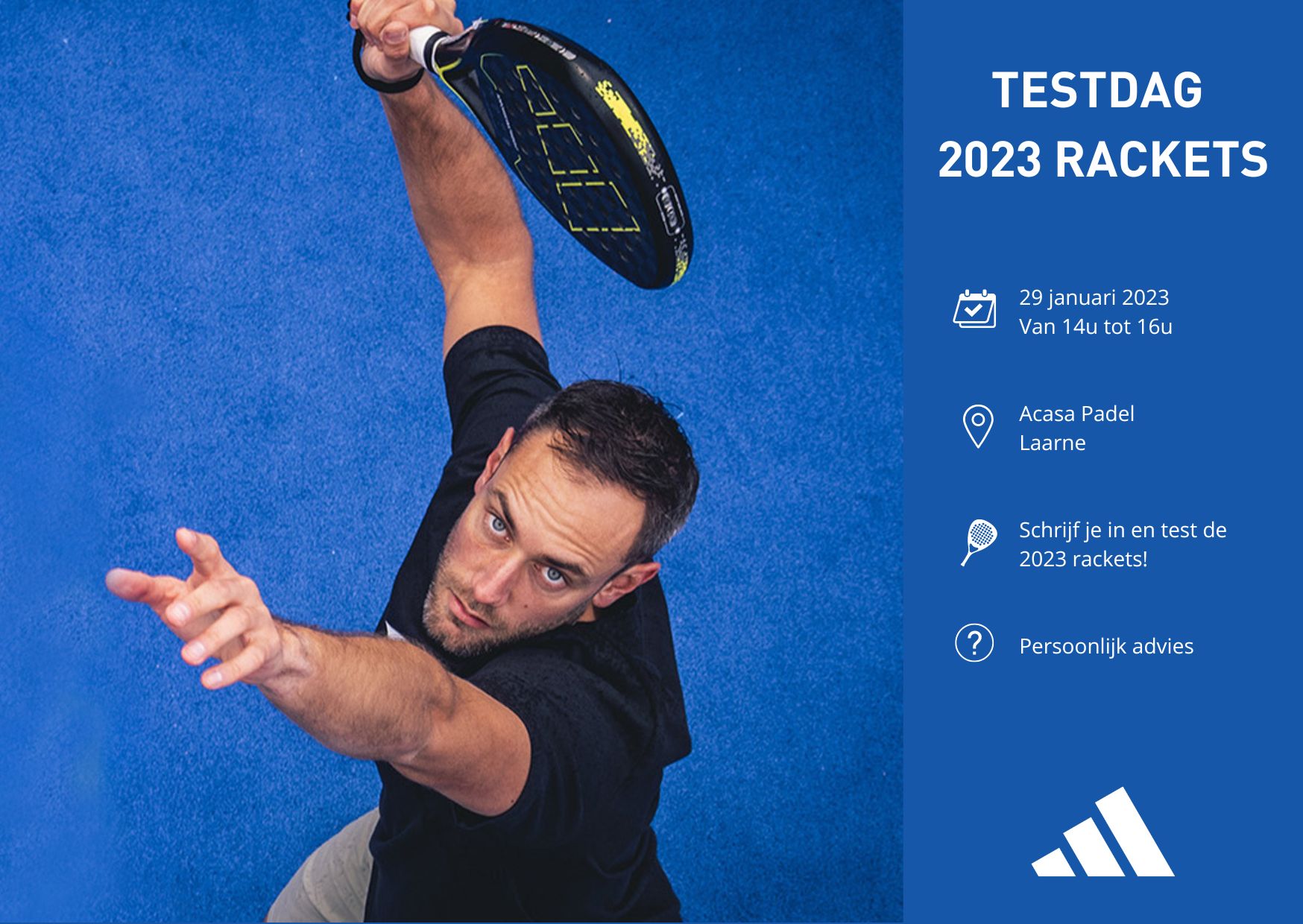 Testdag 2023 rackets ACASA PADEL LAARNE